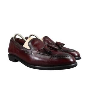 HH Brown Shoes Mens 9 Loafer Tassel Dress Handcrafted Water Mocs Leather Vintage